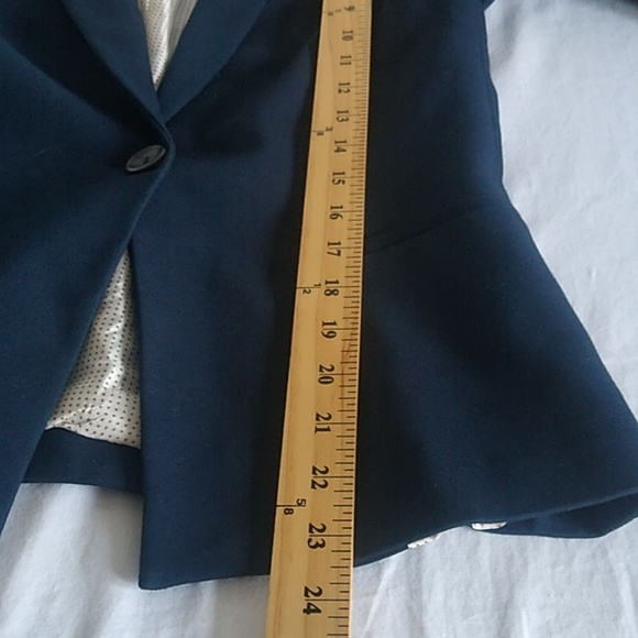 Zara Basic Womens Navy Blue Blazer size Small Single Button like new - Picture 13 of 14